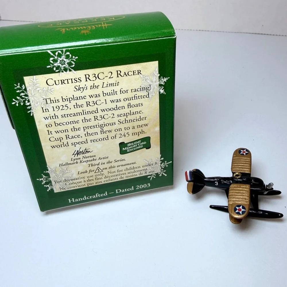 Hallmark Keepsake 2003 Curtiss R3C-2 Racer Miniature Ornament Skys the Limit 3